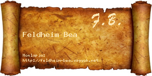 Feldheim Bea névjegykártya
